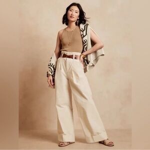 Banana Republic wide leg paper bag pant 6L